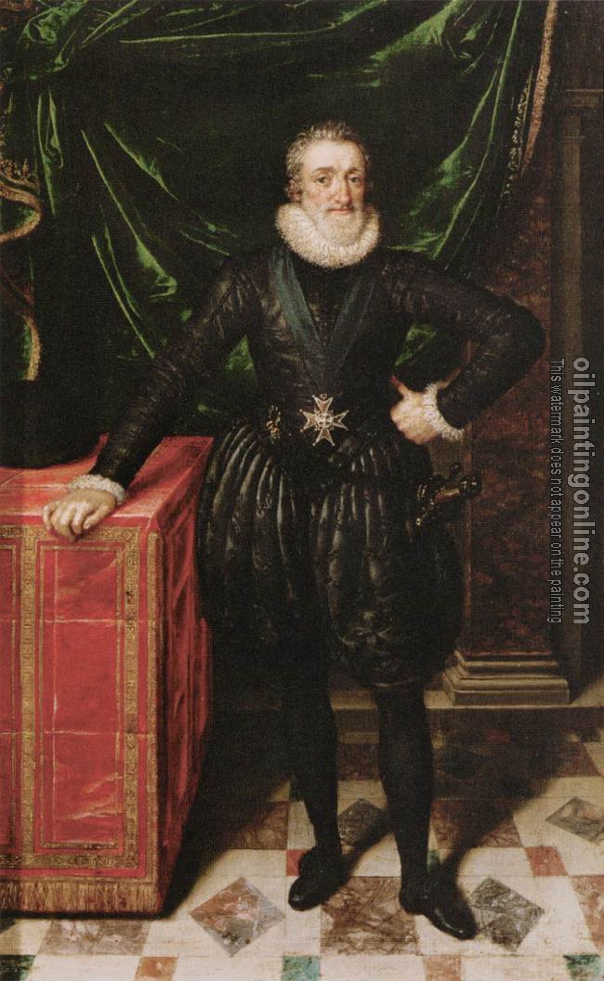 Pourbus, Frans the Younger - Henry IV, King of France in Black Dress